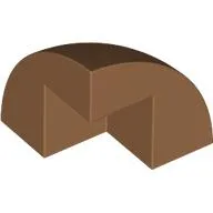Brick Round Corner, Curved 2 x 2 x 1 2/3 Quarter Dome with 1 Cutout