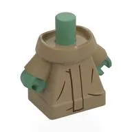 Minifig Body, Grogu with Dark Brown Robe Lines print