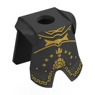 Minifig Neckwear Armor Breastplate with Leg Protection, Gold Decorations print