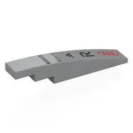 Brick Curved 1 x 6 with Black Sponsors, Red Audi Logo print