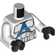 Torso Armor, Blue Chest Marking Print, White Arms, Black Hands