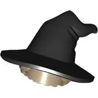 Hair and Hat, Floppy Witch Hat, Short Hair, Dark Tan Pattern
