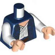 Torso, Jacket, White Shirt, Light Nougat Chest, Dark Red Belt print, White Arms, Light Nougat Hands