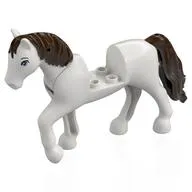 Animal, Horse with Raised Leg with Dark Brown Mane, Tail, Blue Eyes print