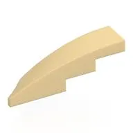 Brick Wedged, Curved 1 x 4 with Stud Notch Right