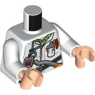 Torso, Jacket, Black Belt, ID Badge, Straps, Hose print White Arms, Light Nougat Hands