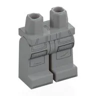 Hips and Light Bluish Gray Legs with AT-AT Driver Uniform, Black Pockets print