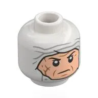 Minifig Head Dengar, Head Bandages, Light Nougat Face, Dark Tan Wrinkles