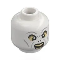 Minifig Head Voldemort, Black Eyebrows, Tan Eyeshadow, Open Mouth Scream