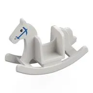 Rocking Horse with Blue Bridle, Black Eyes print