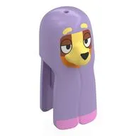 Minifig Head Special Dog with Blanket Lavender with Brown Face, Bright Light Yellow Nose, Eyebrows print