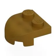 Brick Wedged, Rounded 2 x 2 with Curved Front, 2 Studs