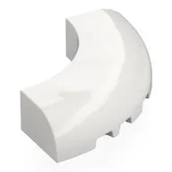 Brick Round Corner 5 x 5 x 1 Curved, Bottom Cut Outs, No Studs, 9 Bottom Tubes