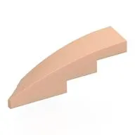 Brick Wedged, Curved 1 x 4 with Stud Notch Right