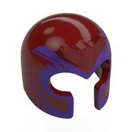 Helmet with Front Prongs with Dark Purple Decorations Print