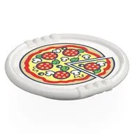 Duplo Disk with Bright Light Yellow Pizza, Salami, Mushroom, Olives, Broccoli print