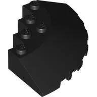 Brick Round Corner 6 x 6 with 33° Slope and Facet Cutout