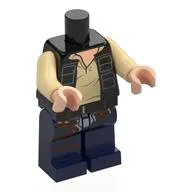 Minifig Body with SMART Tag, Han Solo
