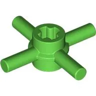 Technic Axle Connector Hub with 4 Bars at 90°, Reinforced Axle Hole