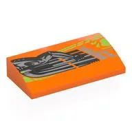 Brick Curved 2 x 4 x 2/3 No Studs with Droid Arm, Lime Shapes print