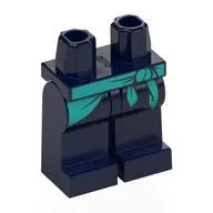 Hips and Dark Blue Legs with Dark Turquoise Sash Print