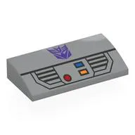 Brick Curved 2 x 4 x 2/3 No Studs with Dark Purple Megatron Symbol, Control Panel print