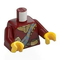 Torso, Robe, Gold Trim, Sand Blue Scarf, Parchment, Pouch Print, Dark Red Arms, Yellow Hands