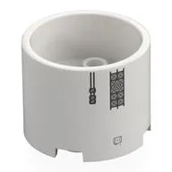 Brick Round 3 x 3 x 2 Recessed Center with 2 x 2 Studs and Axle Hole with Spaceship Truss print