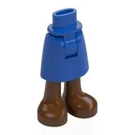 Minidoll Hips and Mid-Length Skirt with Ankles with Reddish Brown Feet Print