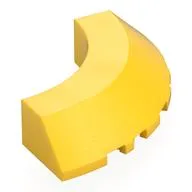 Brick Round Corner 5 x 5 x 1 Slope, Bottom Cut Outs, No Studs, Flat Top
