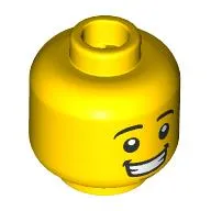 Minifig Head, Eyebrows, Open Mouth Smile, with Teeth