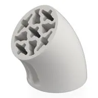 Brick Round 3 x 3 D. Tube with 45° Elbow and Axle Holes (Crossholes) at Each End