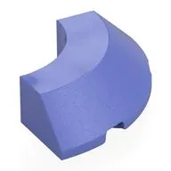 Brick Round Corner 4 x 4 x 1 with Bottom Cut Outs, No Studs, Flat Top