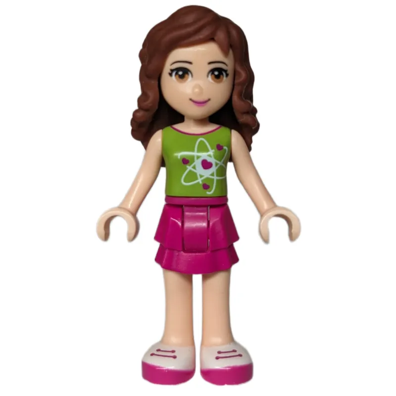 Olivia - Lime Top, Magenta Skirt