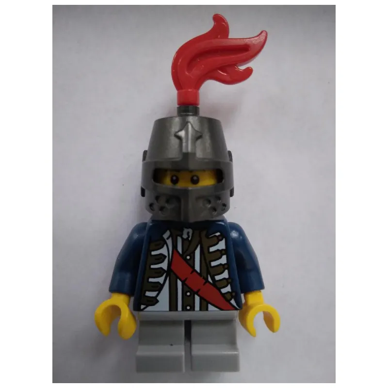 Boy, Coat with Red Sash, Helmet with Red Feather, Black Eyebrows