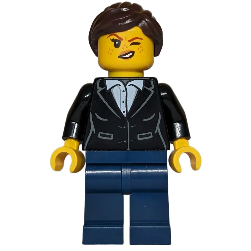 Robber, Black Torso, Dark Blue Legs, Dark Brown Hair