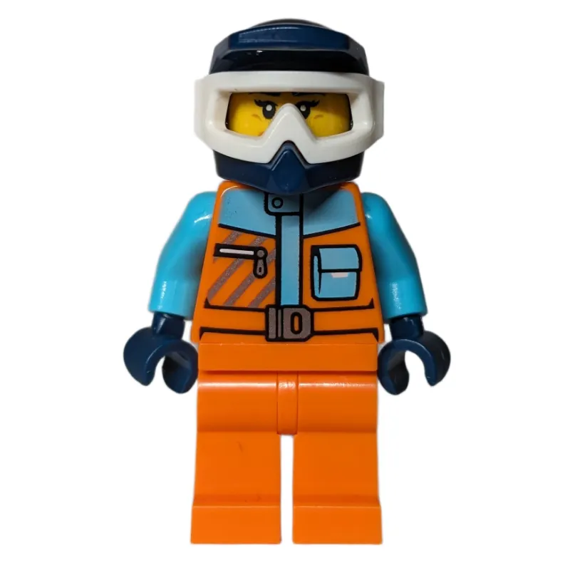Arctic Explorer, Orange Suit, Helmet