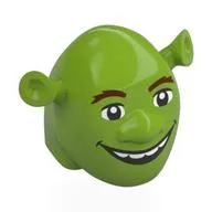 Head Special, Ogre with Reddish Brown Eyebrows, Open Mouth Smile Print (Shrek)