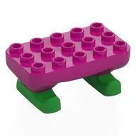 Feet Bright Green Pattern with 3 x 5 Plate