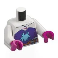 Torso, Dark Purple Panel, Medium Azure Spider, Nougat Belt Print, White Arms, Magenta Hands