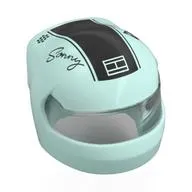 Helmet, Formula 1 with Trans-Clear Visor Pattern, Black Stripe, 'Sonny' Print
