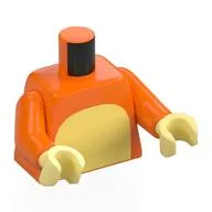 Torso, Bright Light Yellow Chest, Spots on Back, Tail Print, Orange Arms, Bright Light Yellow Hands