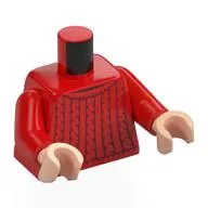 Torso, Knitted Sweater Print, Red Arms, Light Nougat Hands