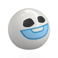 Technic Ball Joint with Black Eyes and Blue Smile Print (Snowgie Head)