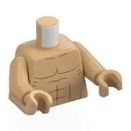 Torso, Nougat Muscles Print, Warm Tan Arms and Hands