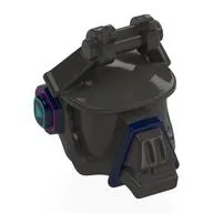 Mask, Robot Wolf with Dark Blue Stripe, Dark Purple/Dark Turquoise Ears (DJ Yonder)