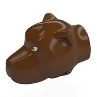 Animal Body Part, Dog Head with Orange Eyes Print (Fluffy)