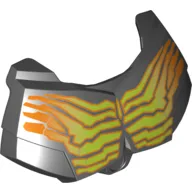 Large Figure Chest Cover, Armour Small with Yellow and Orange Cracked Muscle Lines Print