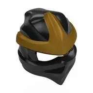 Wrap with Forehead Ridge with Gold 3 Point Emblem, Bow in Back Pattern