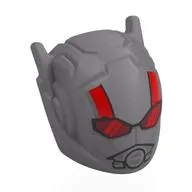 Helmet with Antennae and Headphones and Red Stripes, Dark Red Visor Print (Ant-Man)